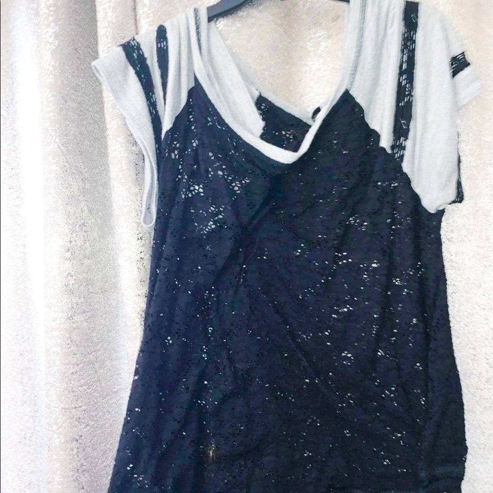 Torrid lace baseball tee